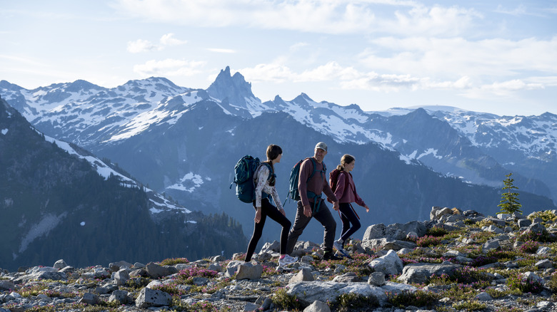 People hiking in the mountains