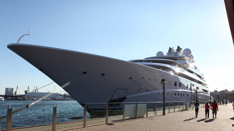 Topaz luxury yacht at port