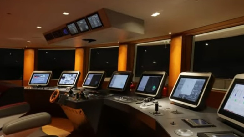 The interior of the Luminance superyacht