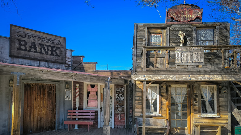 Former movie sets in Pioneertown, California