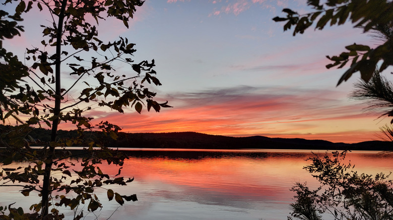 sunset on Squam Lake