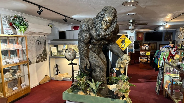 A statue in the Cryptozoology and Paranormal Museum, North Carolina