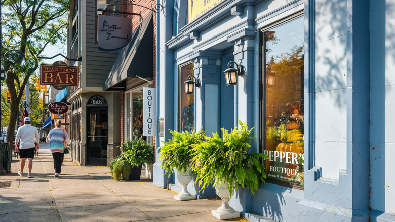 Street in Charlevoix, Michigan