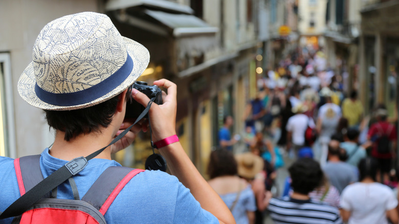 Tourists in Venice, Italy