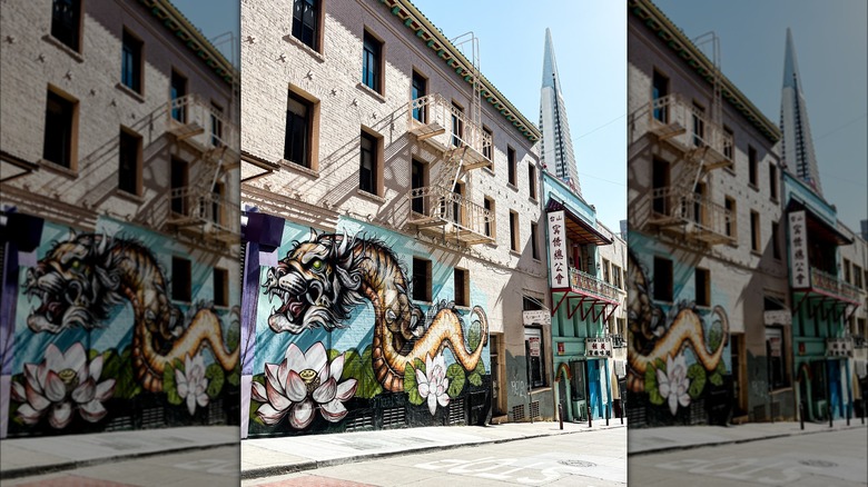 dragon mural in San Francisco