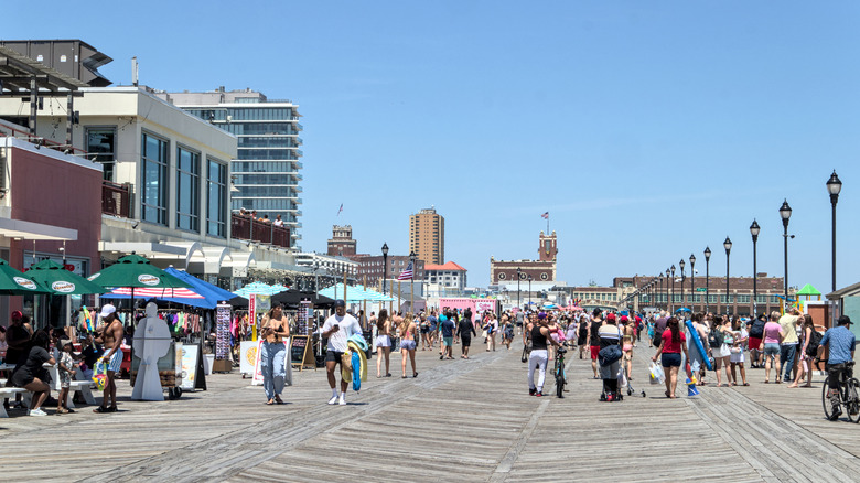 view of the Asbury Park boardwalk