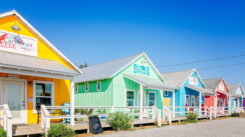 Colorful cottages in Mexico Beach