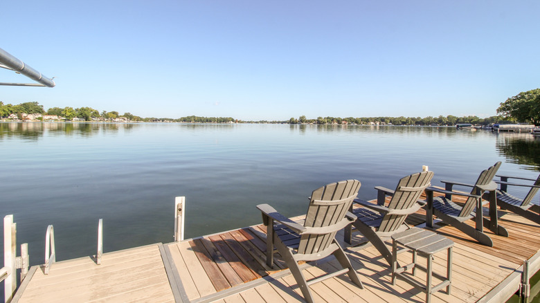 View overlooking Lake Fenton in Michigan