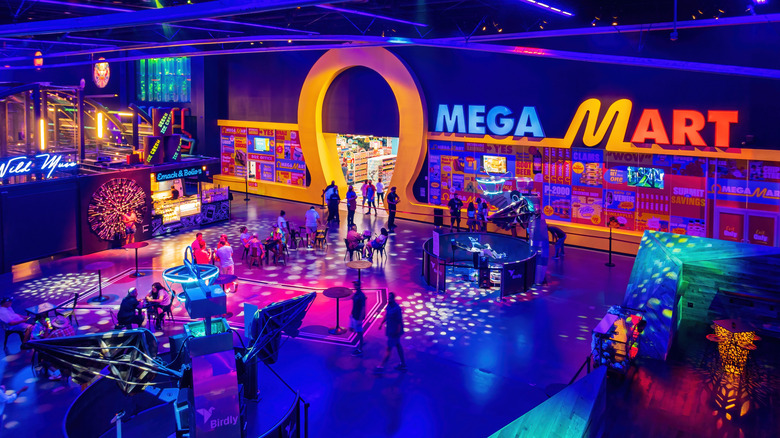 Psychedelic shopping mall at Meow Wolf Las Vegas