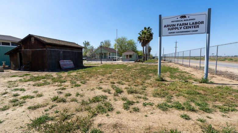 Arvin Farm Labor Supply Center historic buildings near Bakersfield, California