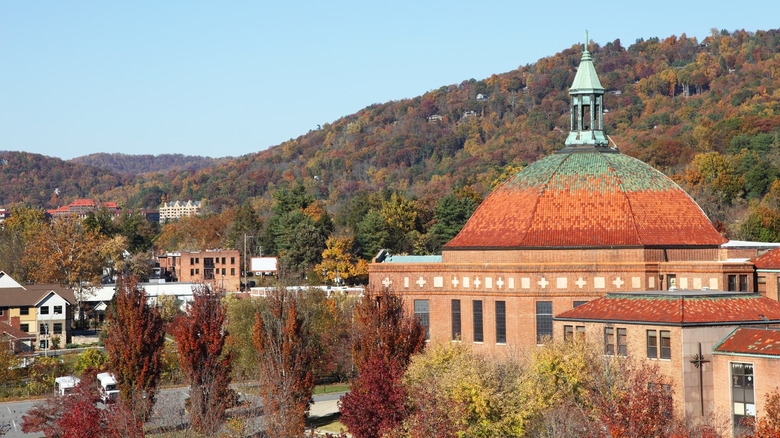 View of Asheville, North Carolina, in the fall