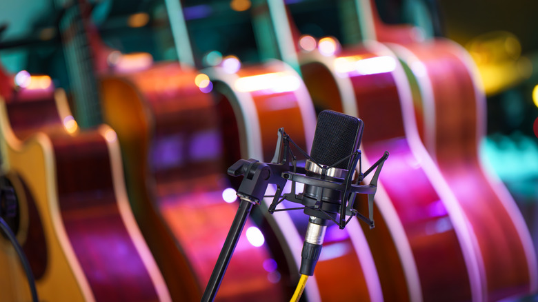 Guitars and microphone