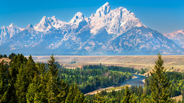 Mountain range at Grand Teton National Park in Wyoming