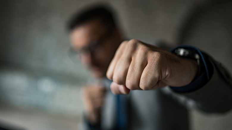 Man throwing punch