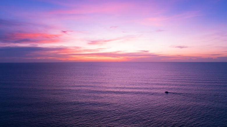 Sunset over the ocean