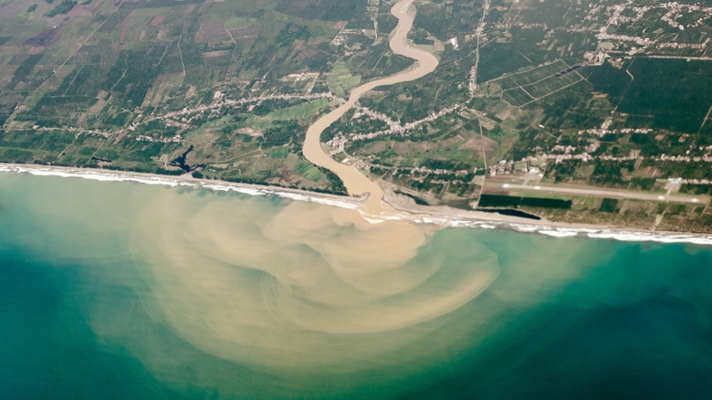 River emptying into the sea