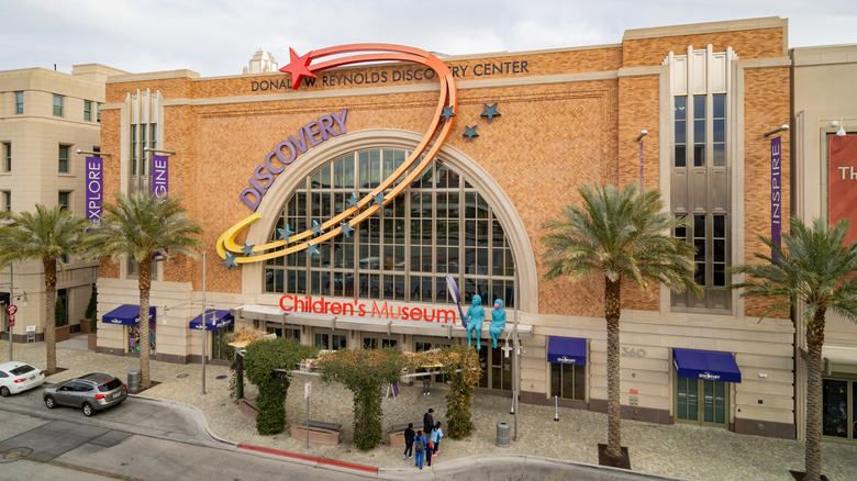The exterior view of The Discovery Children's Museum in Downtown Las Vegas