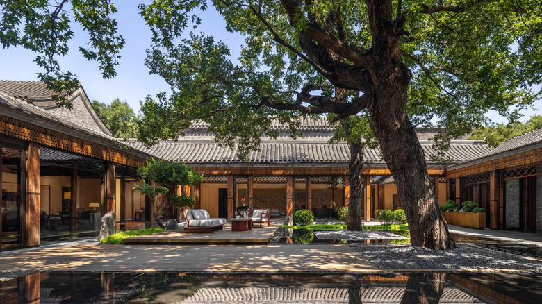 Courtyard at the Mandarin Oriental Qianmen