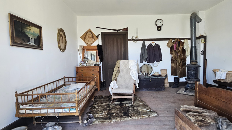 Inside a historic building at Fort Hartsuff in Nebraska