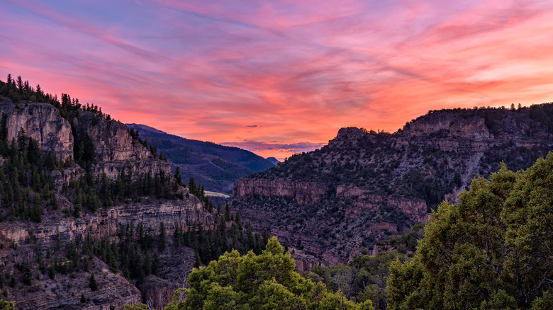 Sunset over Glenwood Canyon
