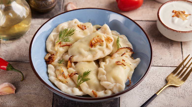 Pierogis in a bowl