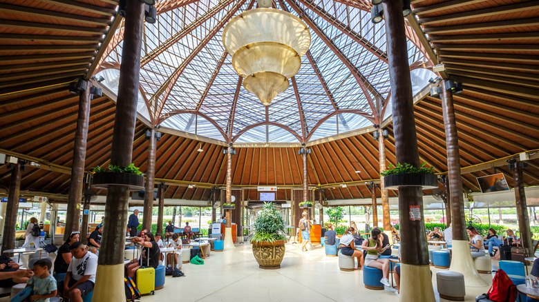 Waiting area at the terminal of Koh Samui Airport in Thailand