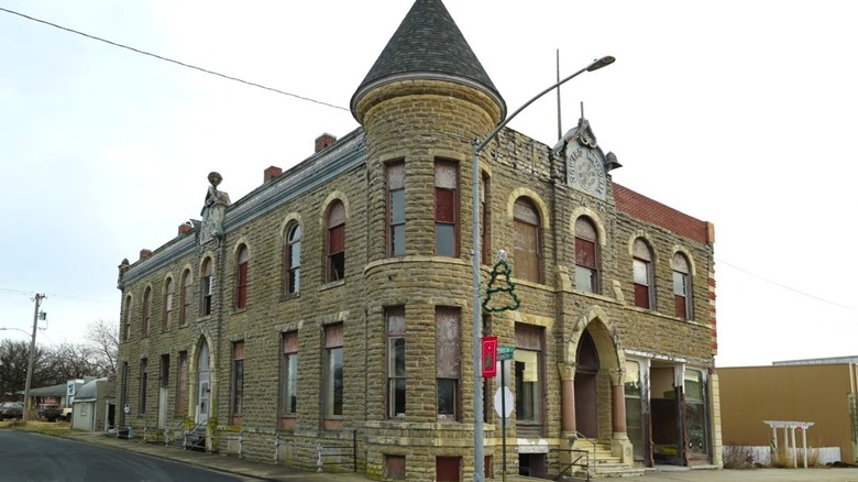 Historical bank in Howard, Kansas