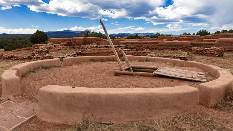 A reconstructed ancient pueblo kiva