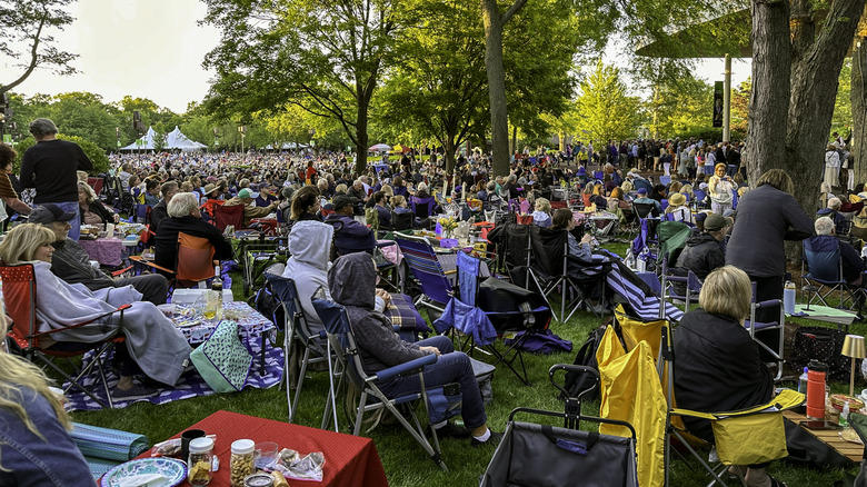 Concertgoers at Rivinia Festival in Highland Park, Chicago