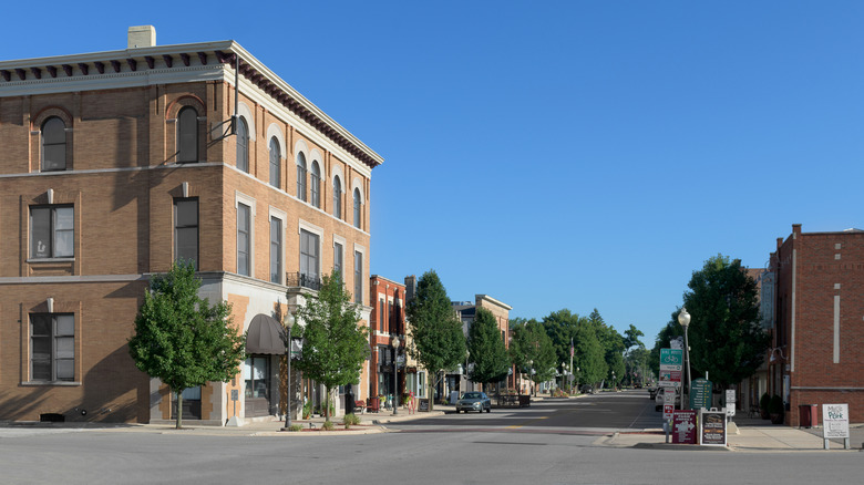 Elm Street in Three Oaks, Michigan