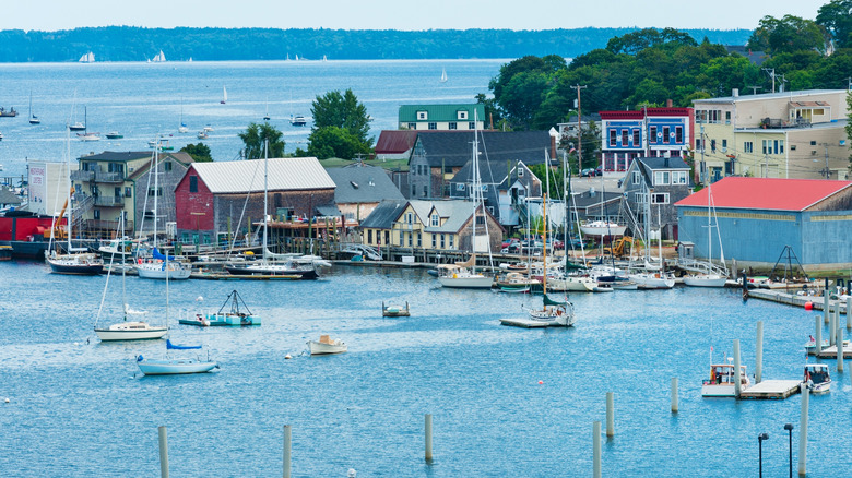 Waterfront town of Belfast, Maine