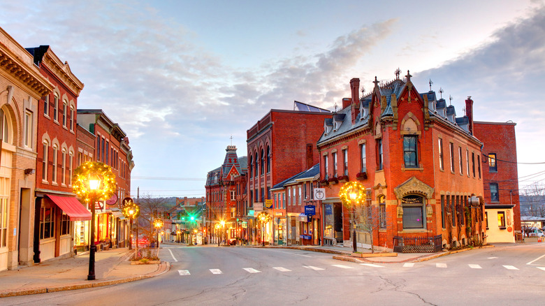 Walking in downtown Belfast, Maine