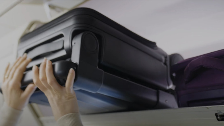 TernX stroller as carry on in overhead compartment