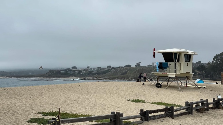 Lifeguard tower at Monastery Beach'