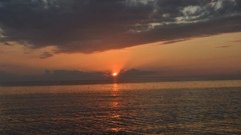 Van Buren State Park during sunset in Michigan