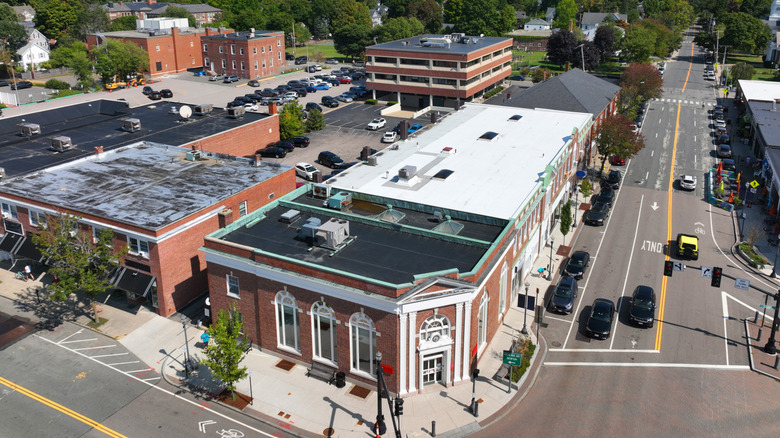 Historical center of Needham, MA