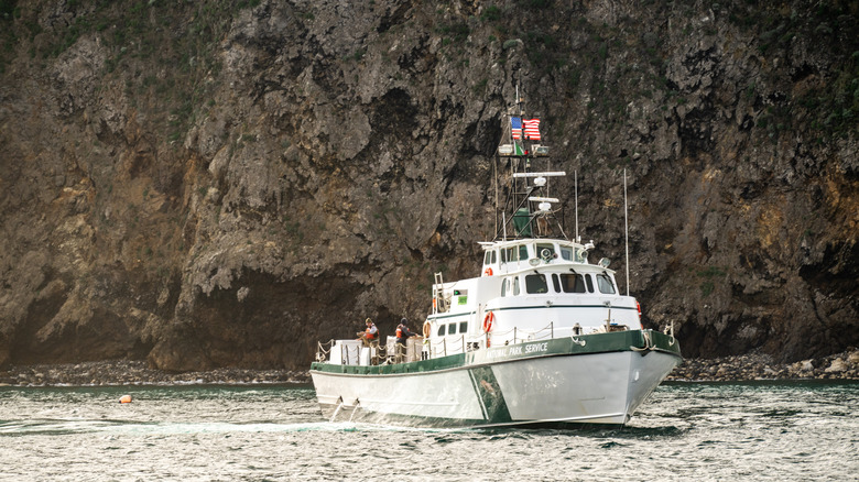 A National Park Service boat at Channel Islands National Park
