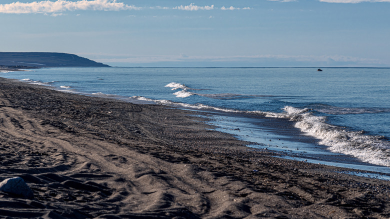 Black sand beach in Nome, Alaska