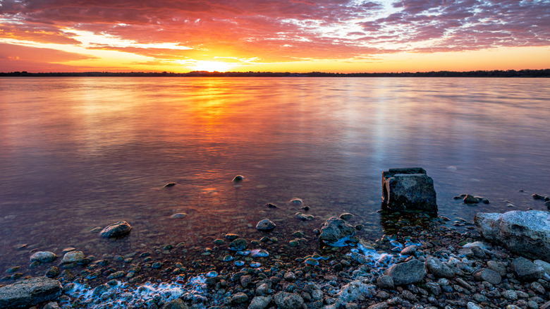 sunset views from Lake Casa Blance in Laredo, Texas