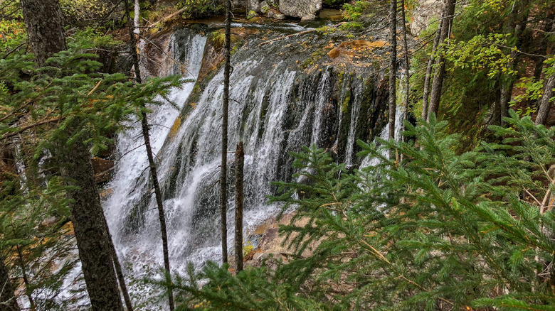 Katahdin Stream Falls in Baxter State Park on the Hunt Trail up Mount Katahdin, Maine
