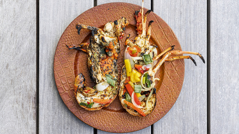 Lobster dish on a plate in Antigua