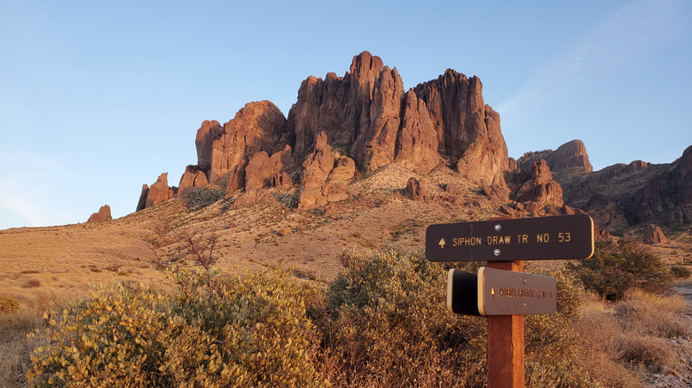 trailhead siphon draw in Lost Dutchman State Park, Arizona