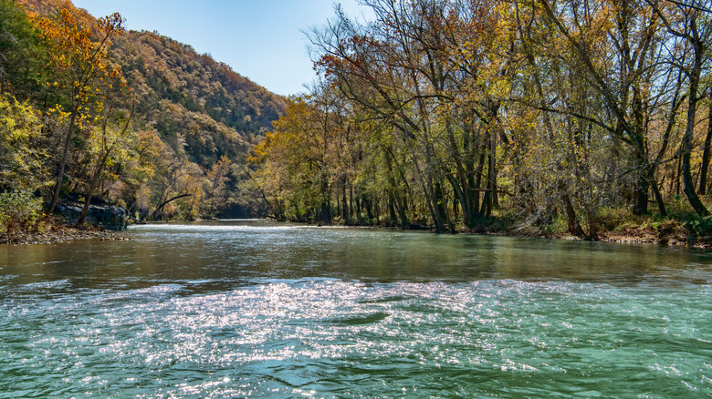 Serene water on the Buffalo National River in Boxley Valley, Arkansas