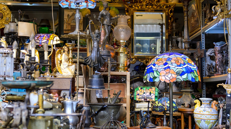 Vintage items in an antique store