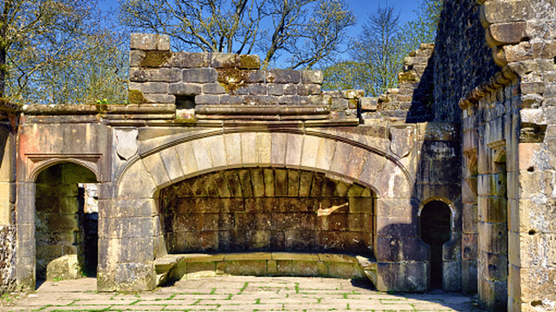 The grand fireplace in Wycoller Hall