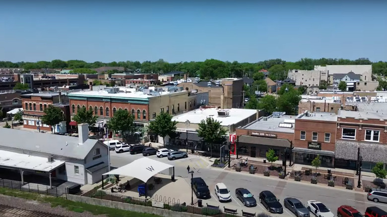 View of downtown Wheaton, IL