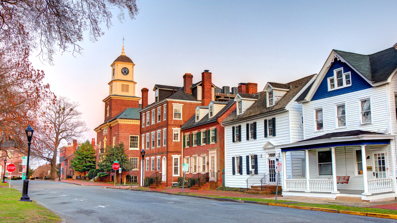 A quaint, historic street in Dover, Delaware