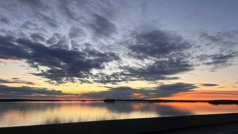 The sun goes down over Lake Thurmond