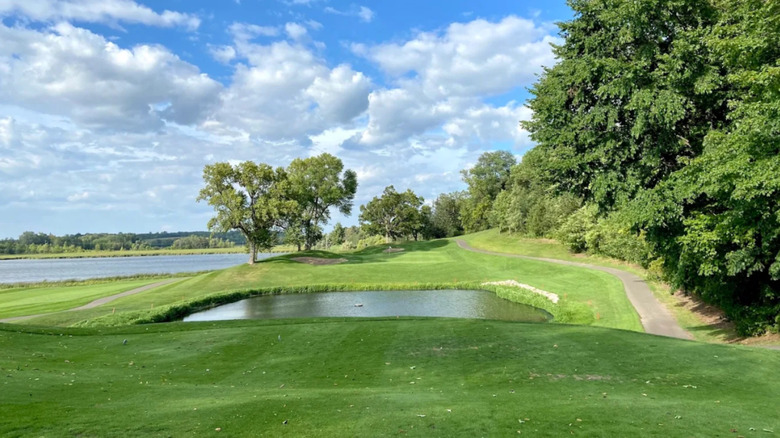 The rolling greens and small ponds of Baker National Golf Course in Medina, Minneapolis