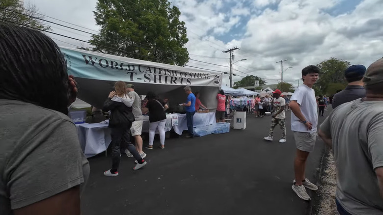 People attending the World Cartfish Festival in Belzoni, Mississippi